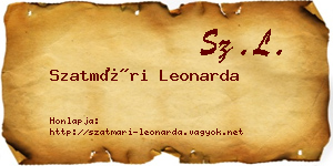 Szatmári Leonarda névjegykártya